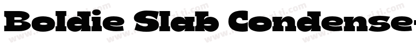 Boldie Slab Condense字体转换